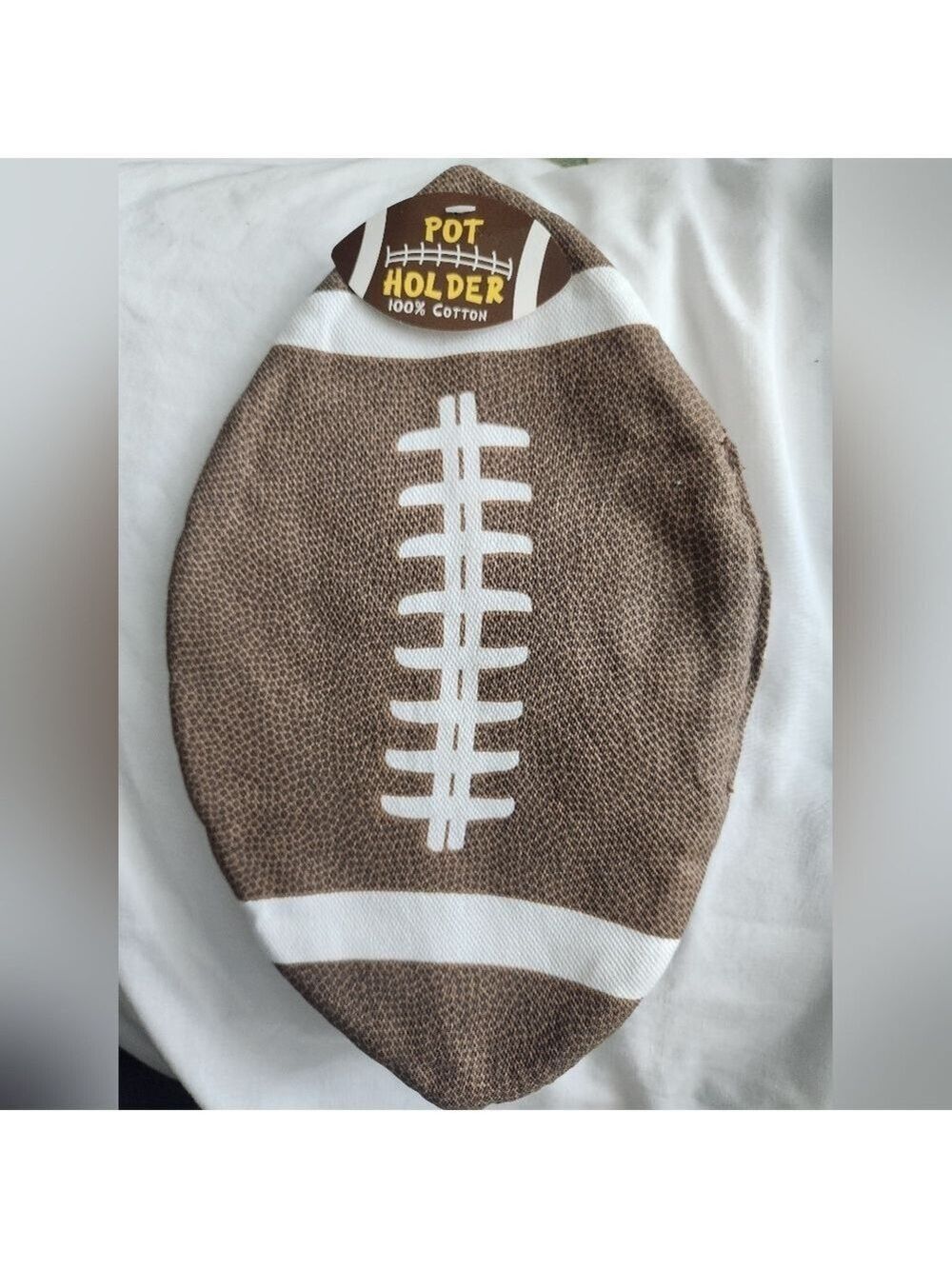 NWT Brown Football-shaped Pot Holder by Ritz